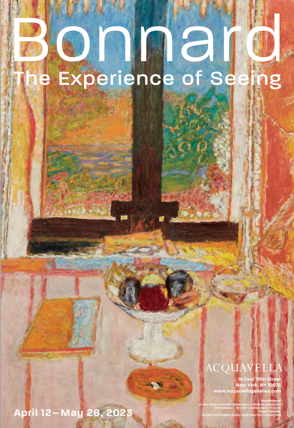 BONNARD: THE EXPERIENCE OF SEEING POSTER